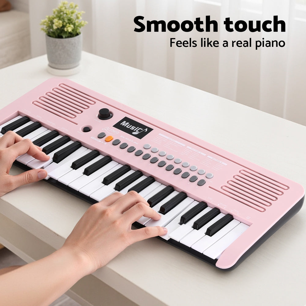 Alpha 37-Key Digital Piano Keyboard for Kids Beginners Electronic Keyboard Piano Gift Pink EK-M37-PK