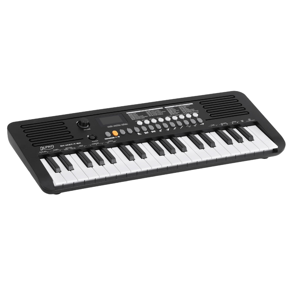 Alpha 37-Key Digital Piano Keyboard Electric Black EK-M37-T-BK