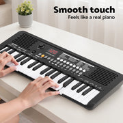 Alpha 37-Key Digital Piano Keyboard Electric Black EK-M37-T-BK
