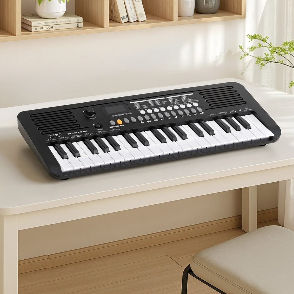 Alpha 37-Key Digital Piano Keyboard Electric Black EK-M37-T-BK