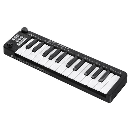 Alpha 25-Key MIDI Keyboard Controller Portable USB Laptop Black EK-MID25-BK