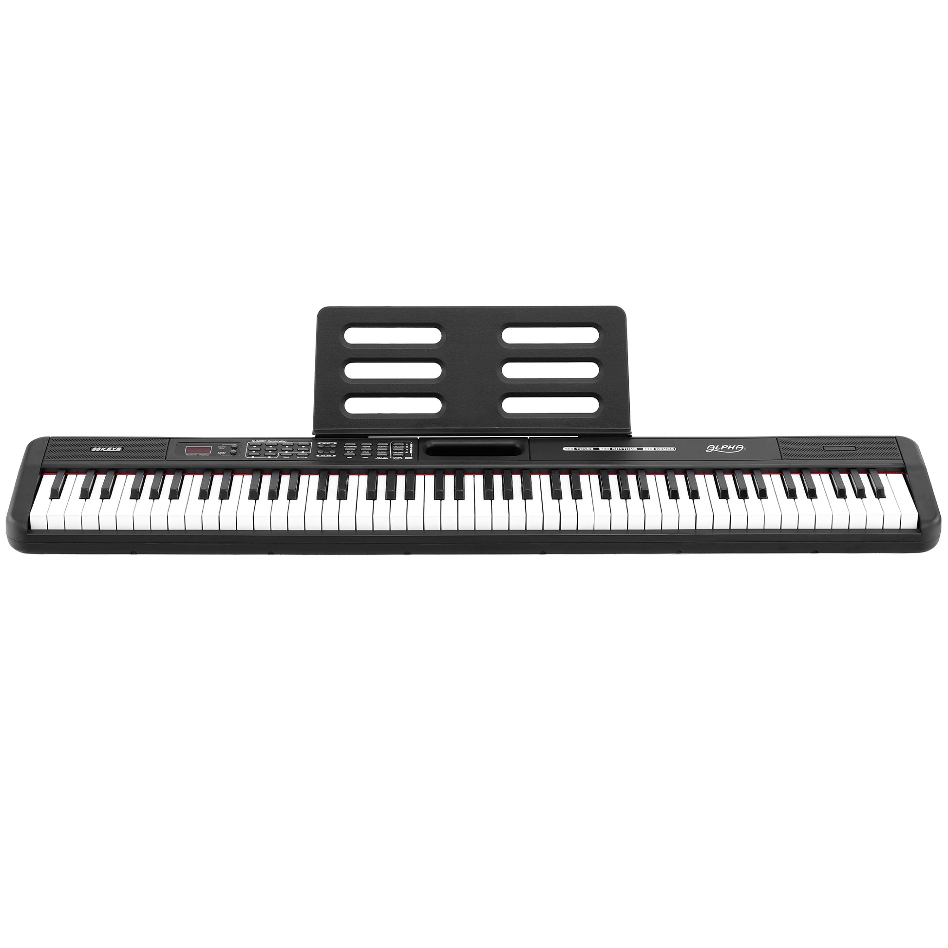 Alpha Piano Keyboard 88 Keys Electric Electronic Keyboard Piano Gift Black EK-S88-BT-BK