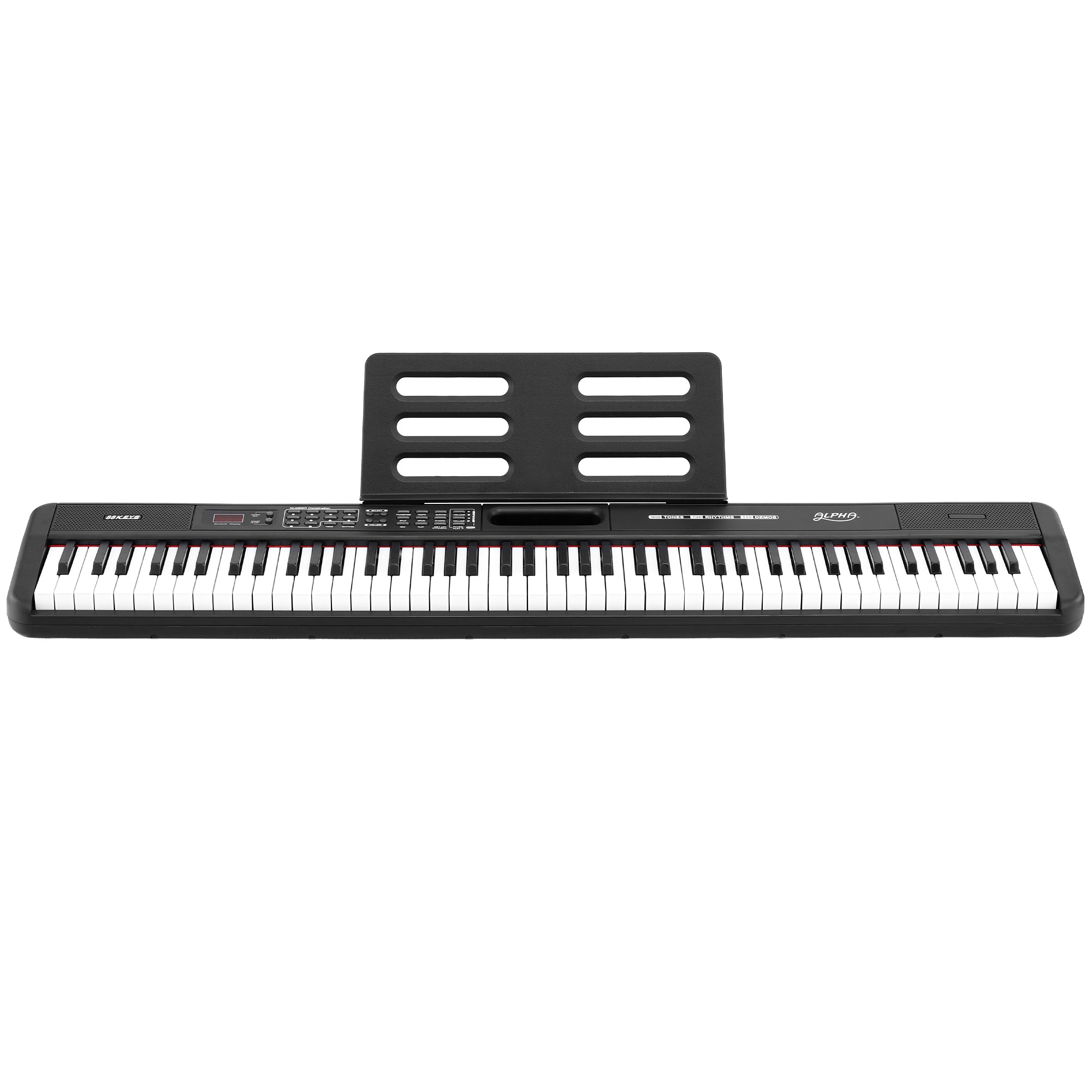 Alpha Piano Keyboard 88 Keys Electric Electronic Keyboard Piano Gift Black EK-S88-BT-BK