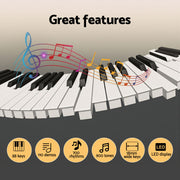 Alpha Piano Keyboard 88 Keys Electric Electronic Keyboard Piano Gift Black EK-S88-BT-BK