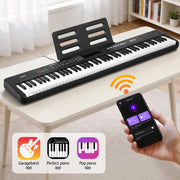 Alpha Piano Keyboard 88 Keys Electric Electronic Keyboard Piano Gift Black EK-S88-BT-BK