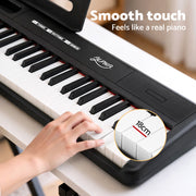 Alpha Piano Keyboard 88 Keys Electric Electronic Keyboard Piano Gift Black EK-S88-BT-BK