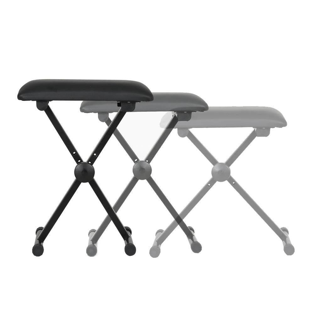 Alpha Piano Stool Adjustable Height Keyboard Seat Portable Bench Chair Black EK-STOOL-B01