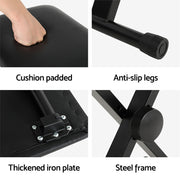 Alpha Piano Stool Adjustable Height Keyboard Seat Portable Bench Chair Black EK-STOOL-B01