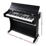 Alpha 61 Keys Electronic Piano Keyboard Digital Electric Classical Music Stand EK-WK-99-BK
