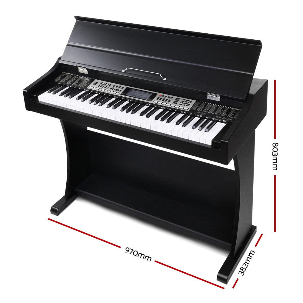 Alpha 61 Keys Electronic Piano Keyboard Digital Electric Classical Music Stand EK-WK-99-BK