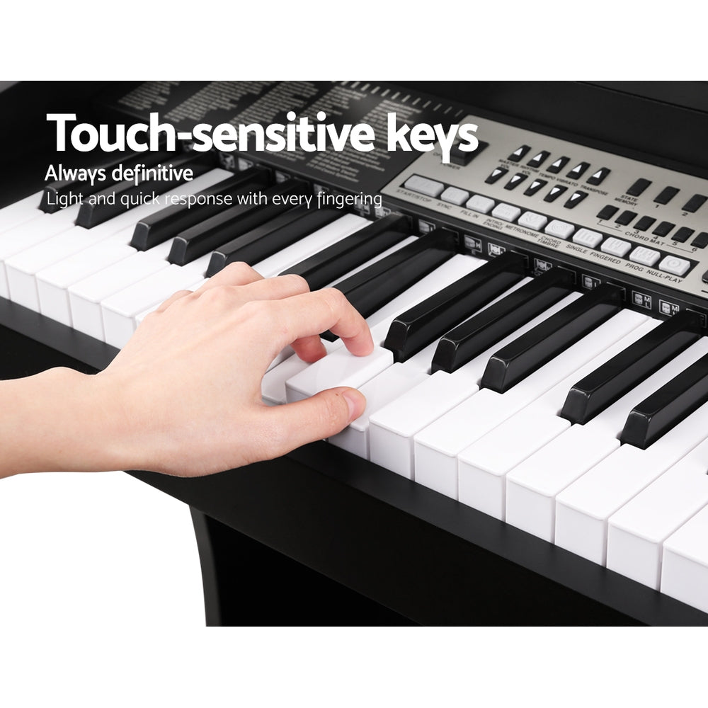Alpha 61 Keys Electronic Piano Keyboard Digital Electric Classical Music Stand EK-WK-99-BK