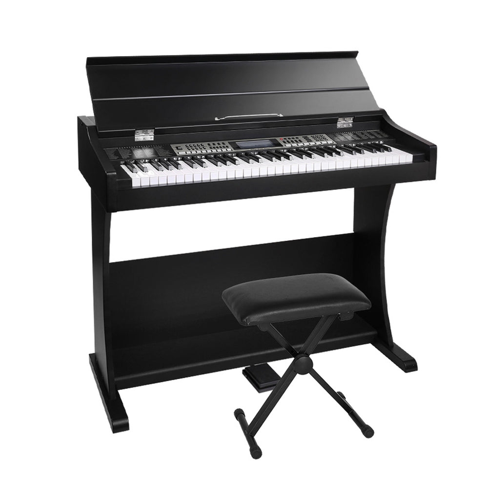 Alpha 61 Keys Electronic Piano Keyboard Digital Electric Classical Stand w/ Stool EK-WK-99-BK-B01