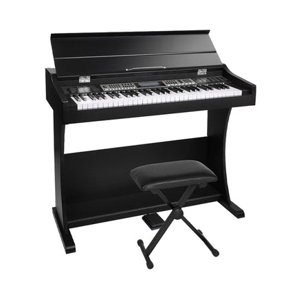Alpha 61 Keys Electronic Piano Keyboard Digital Electric Classical Stand w/ Stool EK-WK-99-BK-B01