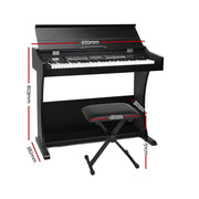 Alpha 61 Keys Electronic Piano Keyboard Digital Electric Classical Stand w/ Stool EK-WK-99-BK-B01