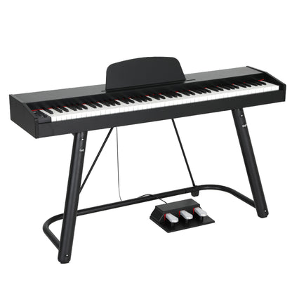 Alpha 88 Keys Electronic Piano Keyboard Digital Electric w/ Stand Semi-Weighted EK-WP-88-BK