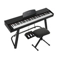 Alpha 88 Keys Electronic Piano Keyboard Digital Electric w/ Stand Stool Weighted EK-WP-88-BK-B01