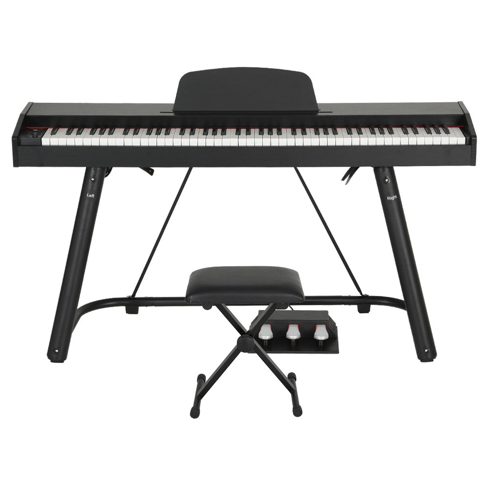 Alpha 88 Keys Electronic Piano Keyboard Digital Electric w/ Stand Stool Weighted EK-WP-88-BK-B01