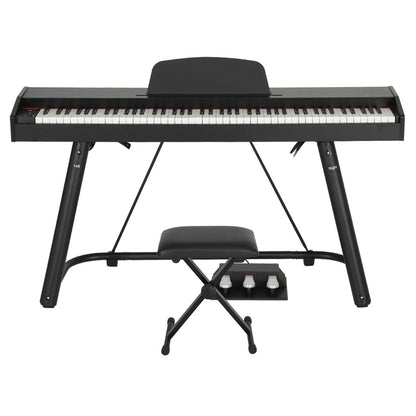 Alpha 88 Keys Electronic Piano Keyboard Digital Electric w/ Stand Stool Weighted EK-WP-88-BK-B01