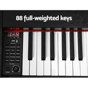 Alpha 88 Keys Electronic Piano Keyboard Digital Electric w/ Stand Stool Weighted EK-WP-88-BK-B01