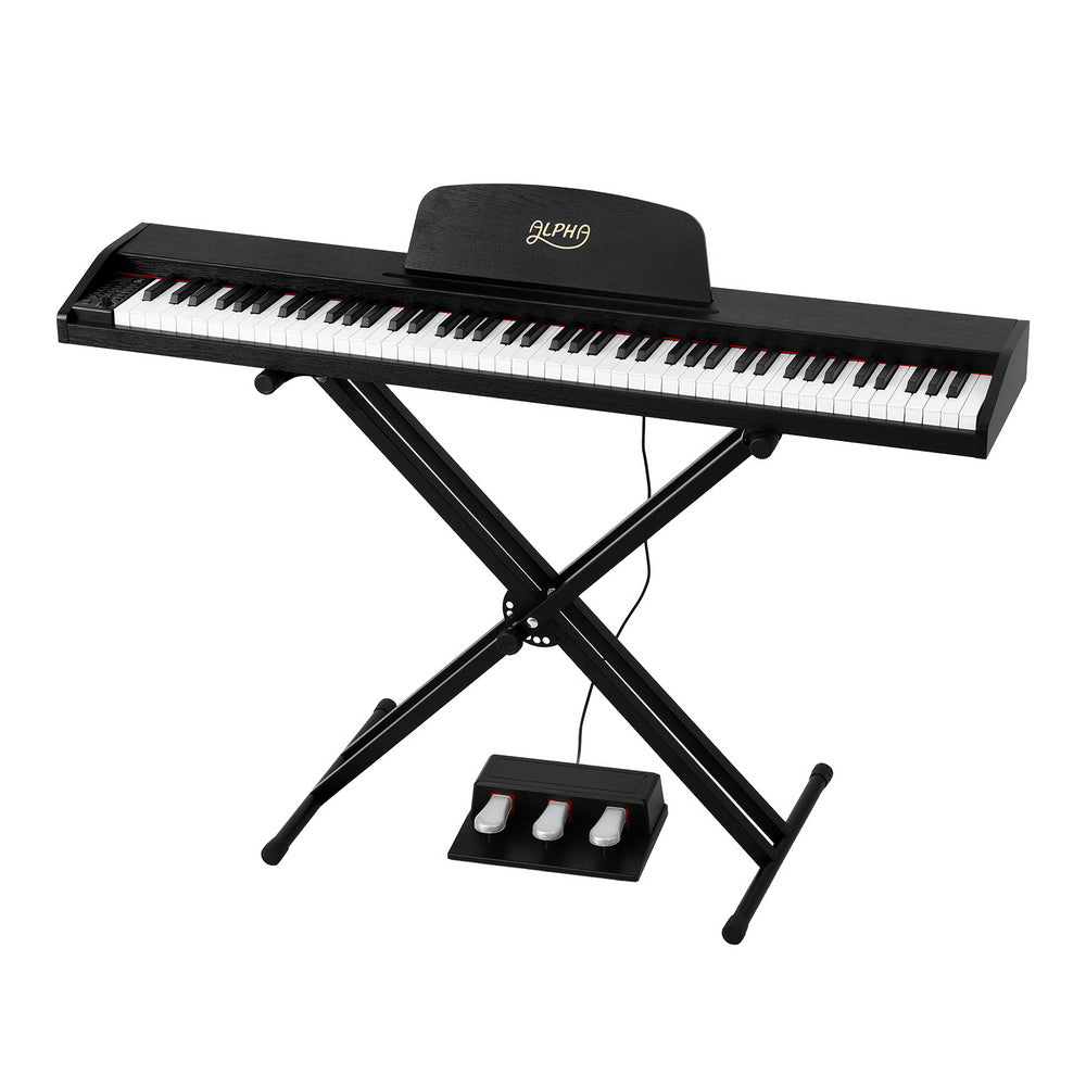 Alpha 88 Keys Digital Piano Keyboard Electronic w/ Stand EK-WP88-XBT-BK