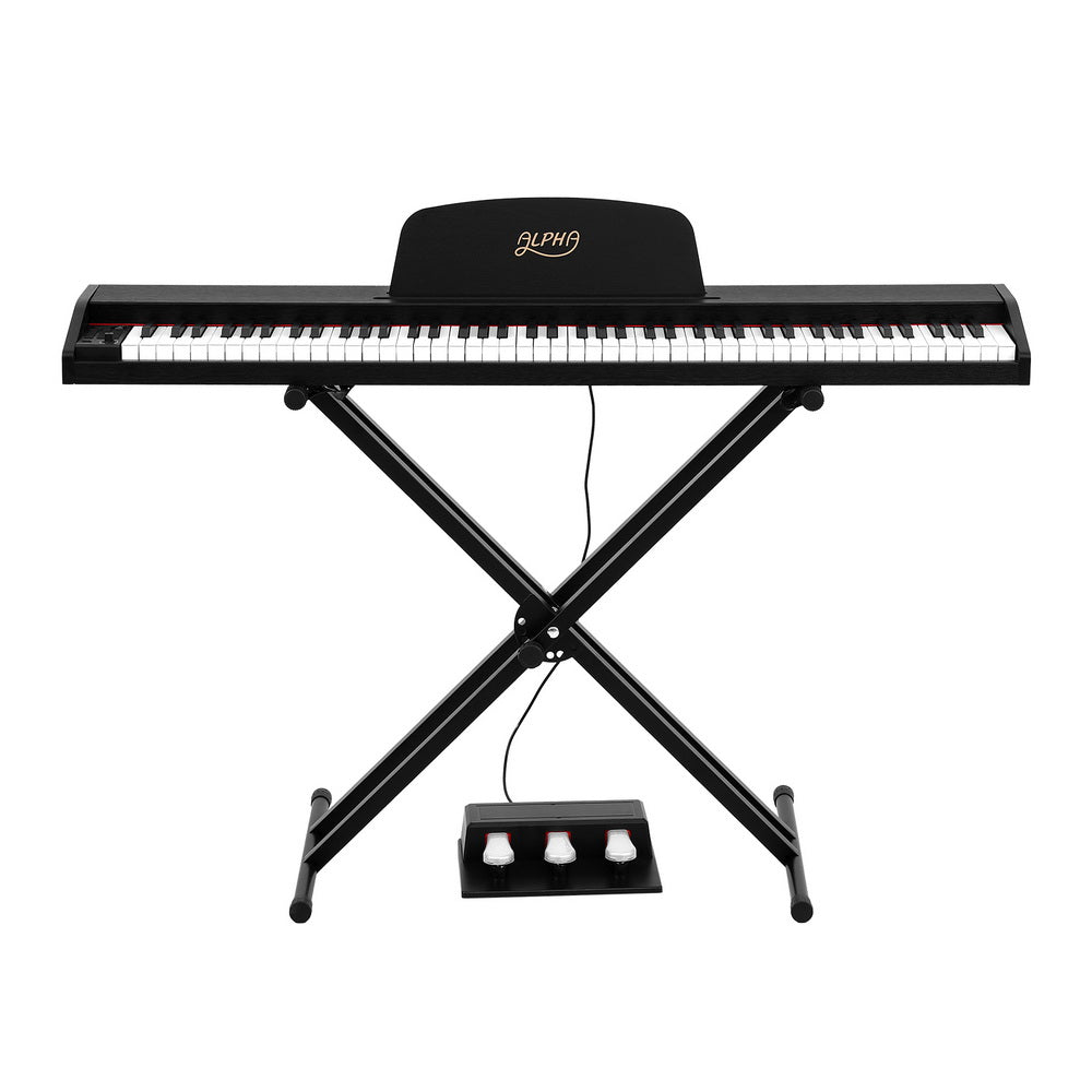 Alpha 88 Keys Digital Piano Keyboard Electronic w/ Stand EK-WP88-XBT-BK