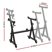 Alpha Heavy Duty Adjustable Piano Stand with Lockable Wheels Z-Stand Black EK-ZSTAND-BK