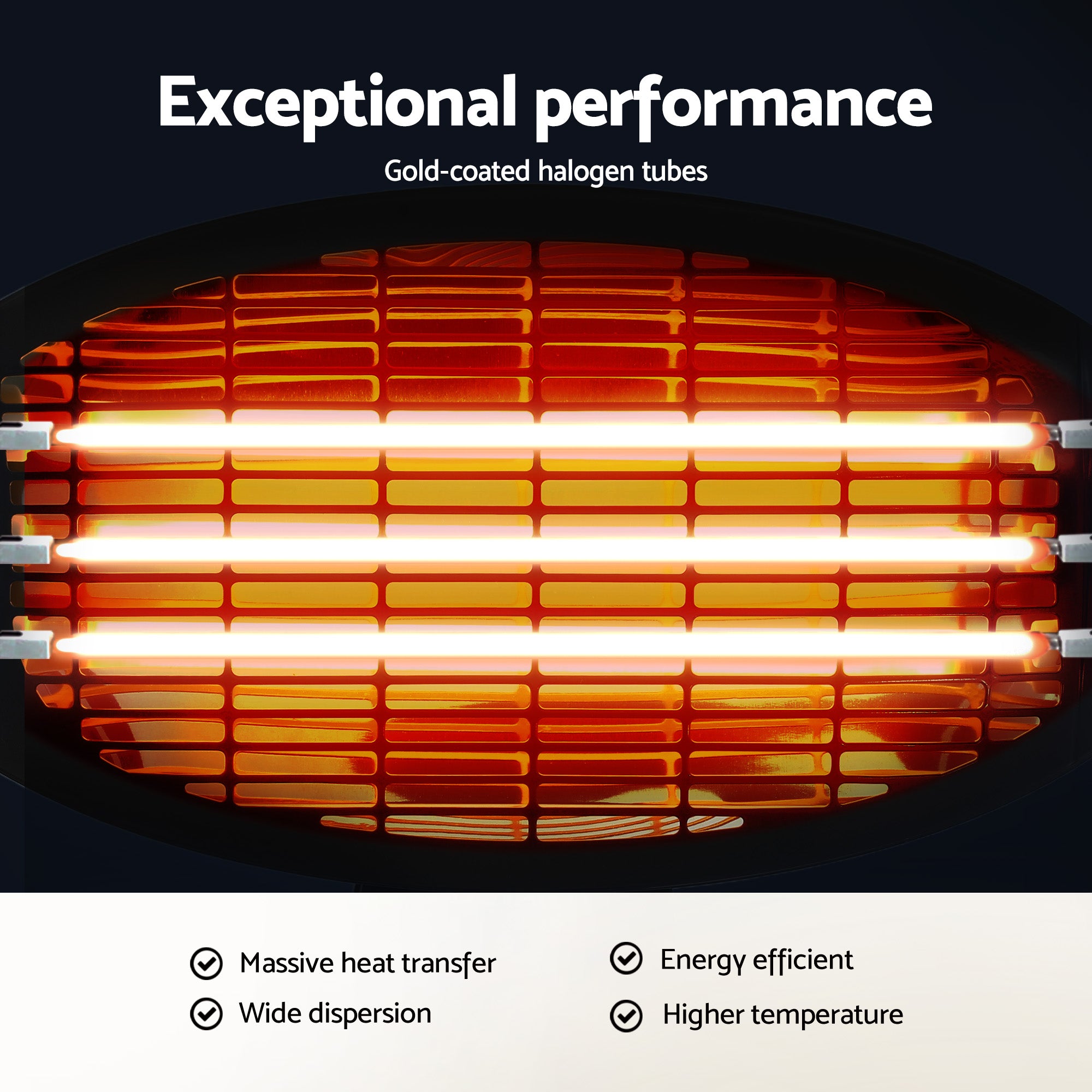 Devanti Electric Patio Heater 2000W EPH-2000-BK