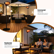 Devanti Electric Patio Heater 2000W EPH-2000-BK