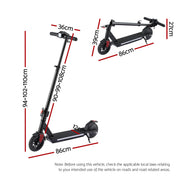 Electric Scooter 180W 18KM/H Foldable Height Adjustable Portable Riding Commuter Teens Adults