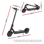 Electric Scooter 500W 25KM/H Folding Portable Riding For Adults Commuter Black ESC-S14-8-BK