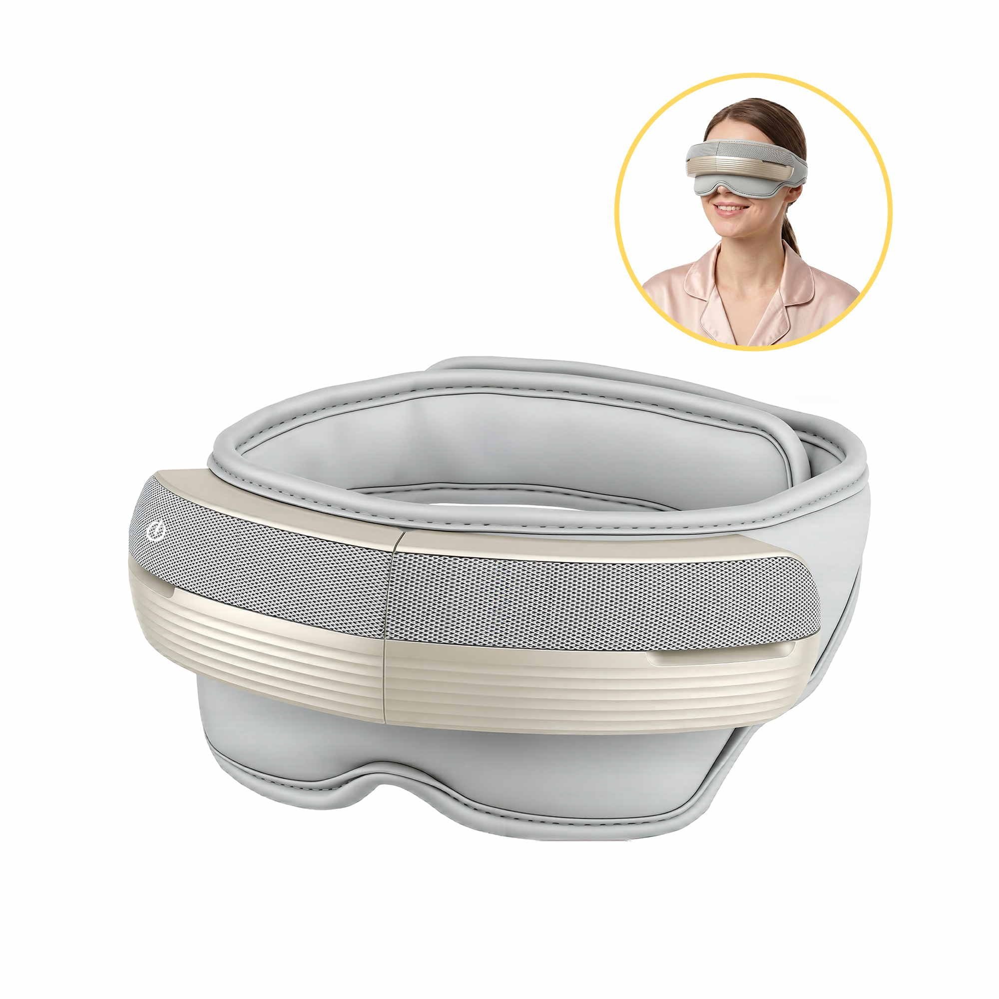 Livemor Eye and Head Massager with Heat, Eye Massager, Forehand and Temple Massager, Air Compression & EYE-MASSAGE-02-3D-GY