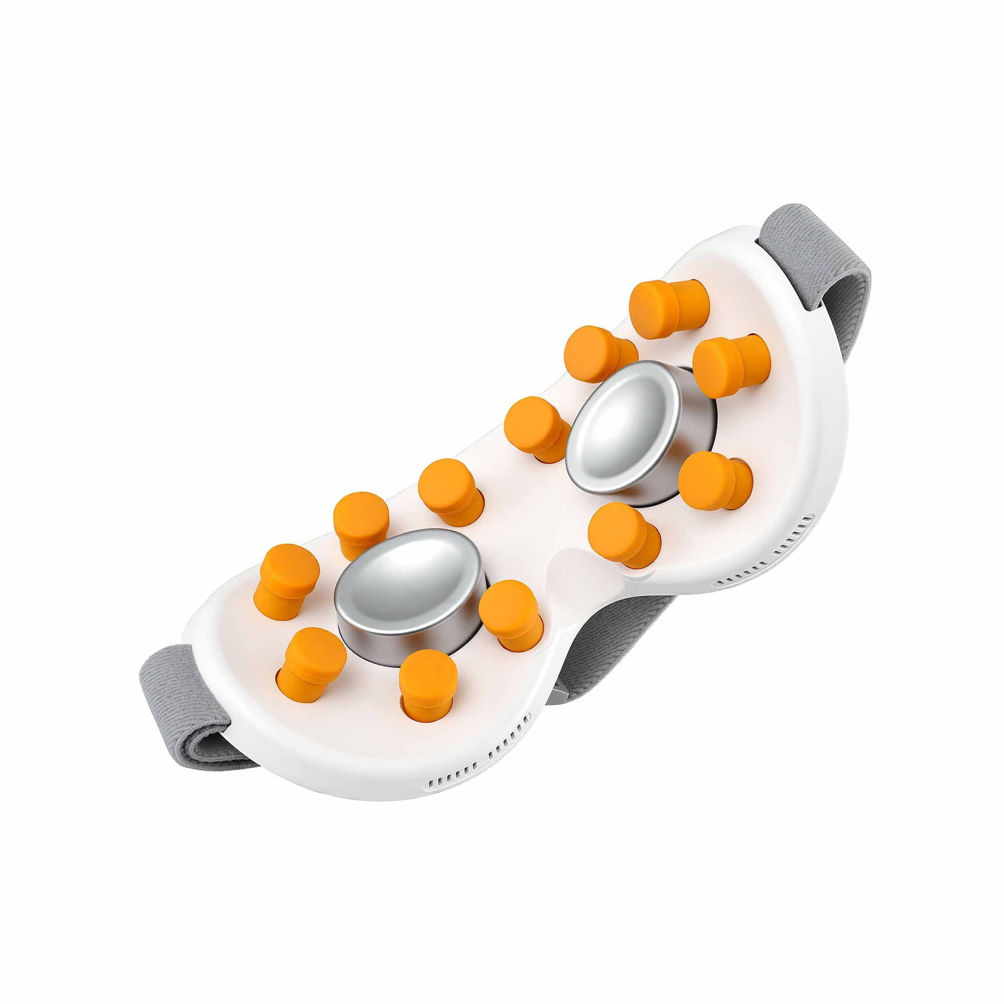 Livemor Eye Massager with Cooling & Heating | Dual Hot Cold Compress Goggles with 12 Vibrating Nodes for EYE-MASSAGE-03-COLD-WH