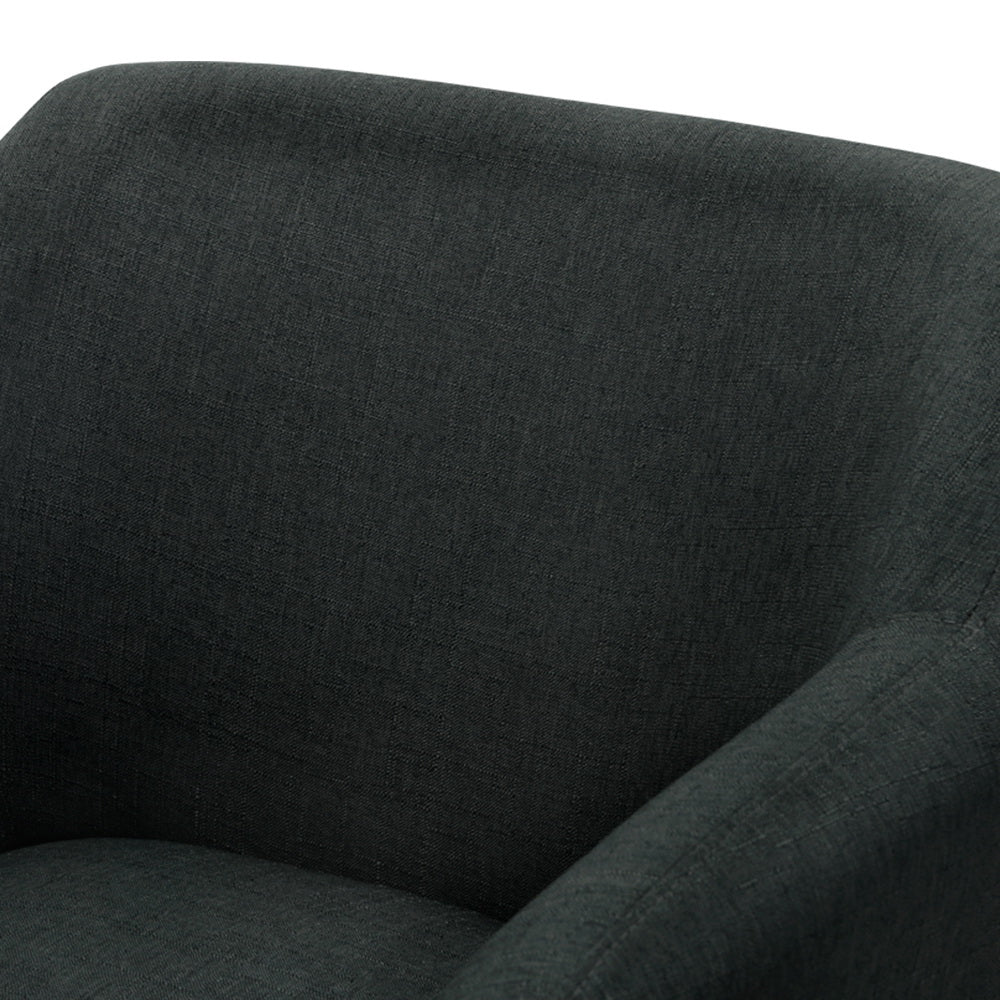 Artiss Armchair Tub Chair Charcoal Aston FA-CHAIR-ACC024-CHAR