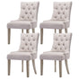 Artiss Dining Chairs Set of 4 Linen French Provincial Beige FA-CHAIR-DIN470S-BGX4