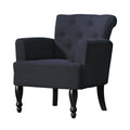 Artiss Armchair Wingback Charcoal Lothair FA-CHAIR-WING02-BK