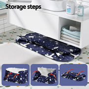 Weisshorn Foldable Bathtub PVC SPA Bucket Inflatable Cushion 134x65cm Star Navy FB-PVC-B-140-NA