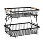 5-Star Chef 2 Tier Fruit Basket Bowl Detachable Kitchen Food Storage Stand