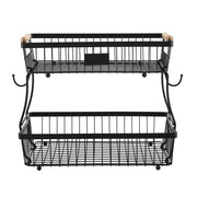 5-Star Chef 2 Tier Fruit Basket Bowl Detachable Kitchen Food Storage Stand