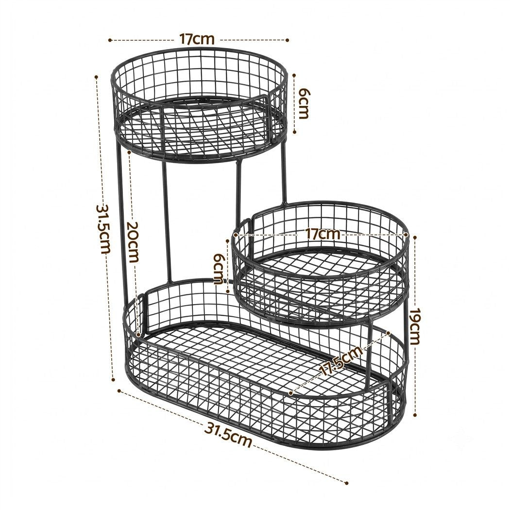 5-Star Chef Fruit Basket Bowl Space Saving Kitchen Food Storage Organiser