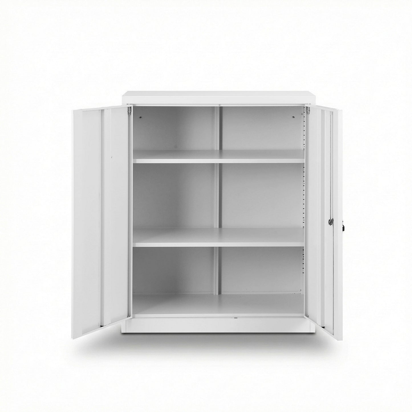 Artiss Steel Locker Cabinet Filing Mental Storage 3-Point Lock Adjustable Shelves White FC-METAL-100-WH