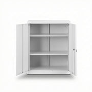 Artiss Steel Locker Cabinet Filing Mental Storage 3-Point Lock Adjustable Shelves White FC-METAL-100-WH