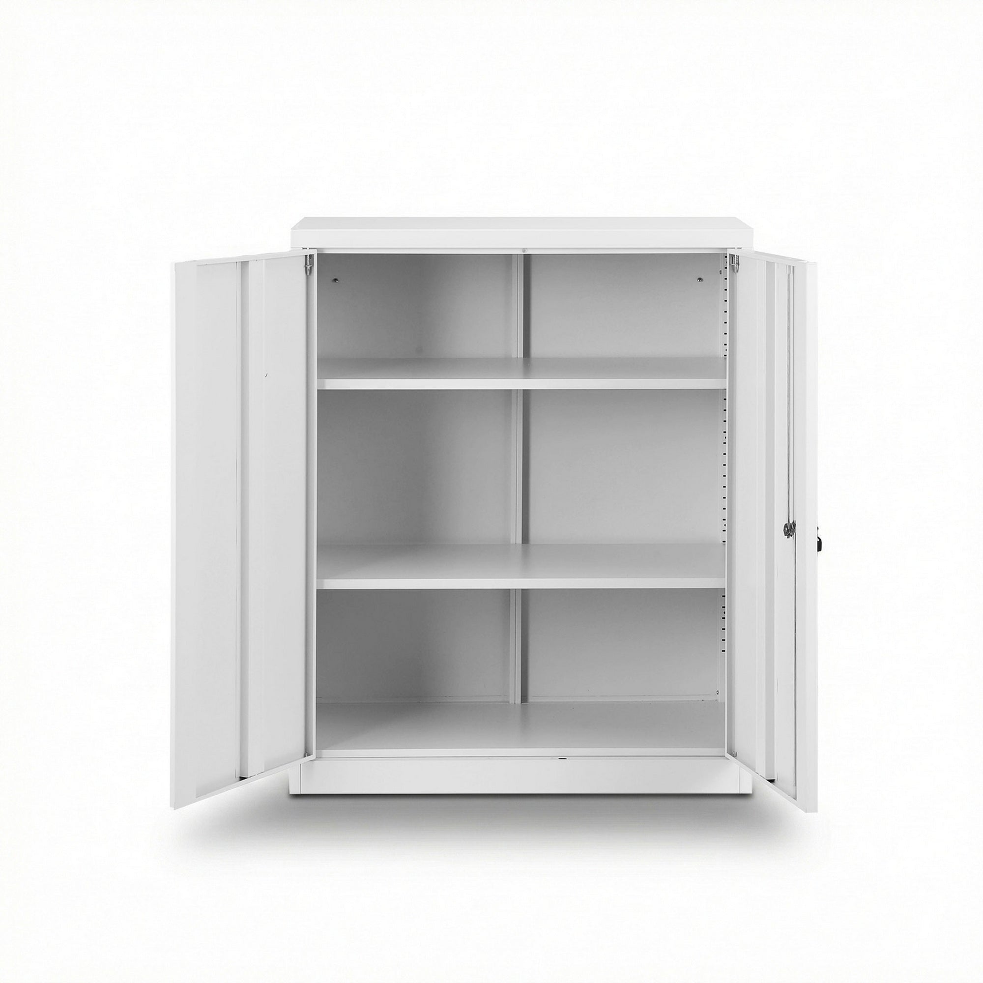 Artiss Steel Locker Cabinet Filing Mental Storage 3-Point Lock Adjustable Shelves White FC-METAL-100-WH