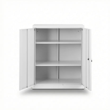 Artiss Steel Locker Cabinet Filing Mental Storage 3-Point Lock Adjustable Shelves White FC-METAL-100-WH