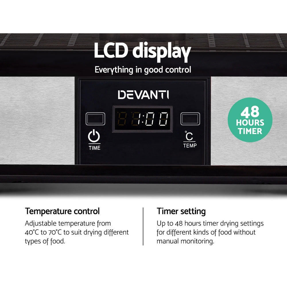 Devanti 5 Trays Food Dehydrator FD-B-1159-SS