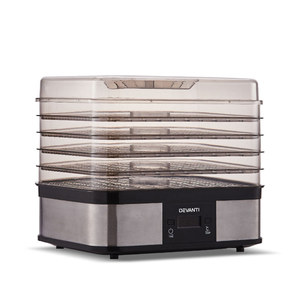 Devanti 5 Trays Food Dehydrator FD-B-1159-SS