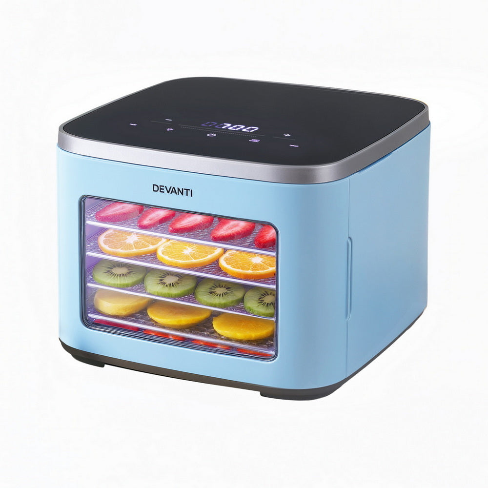Devanti 5 Trays Food Dehydrator Mini Fruit Dryer 500W FD-E-309A-5T-BL