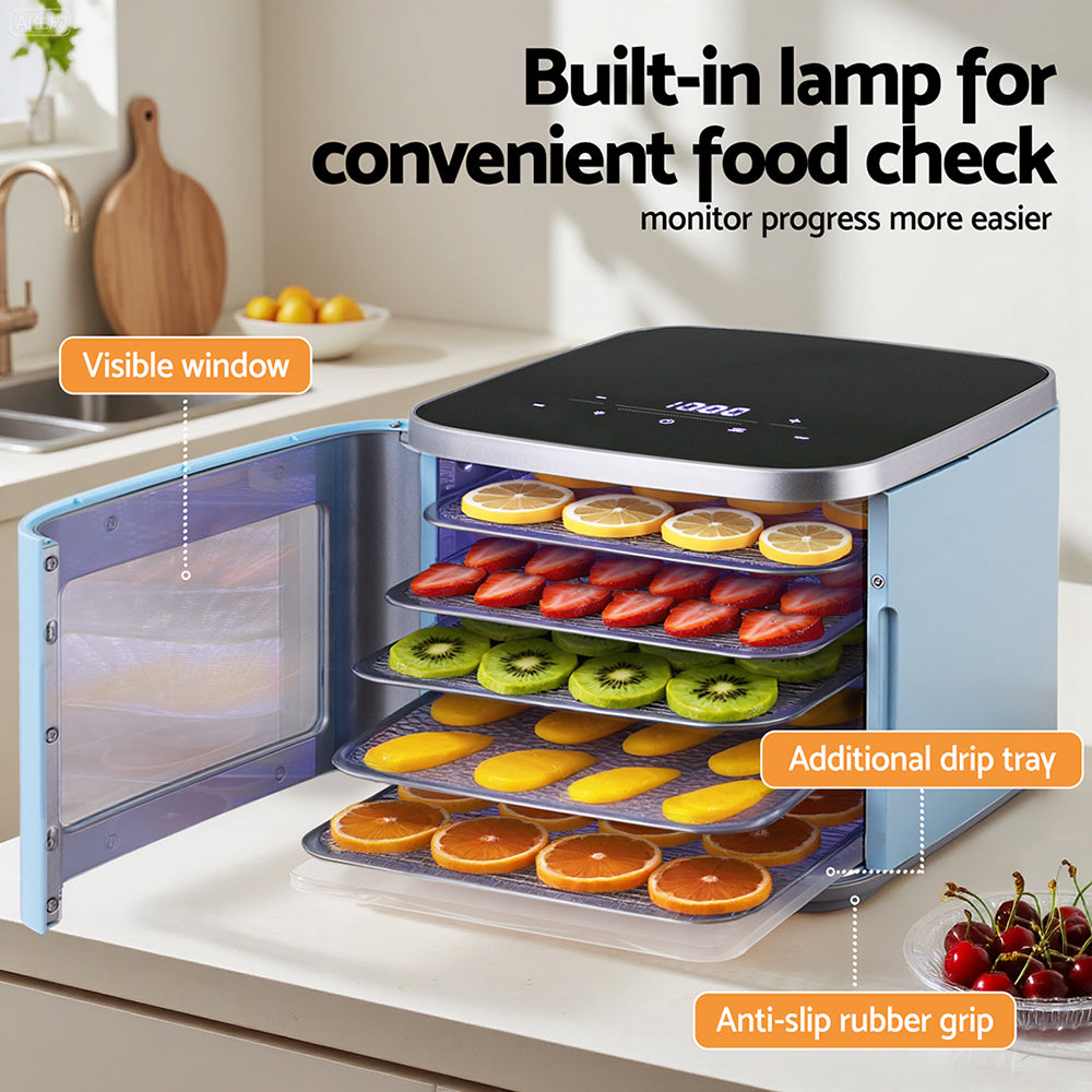 Devanti 5 Trays Food Dehydrator Mini Fruit Dryer 500W FD-E-309A-5T-BL