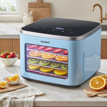 Devanti 5 Trays Food Dehydrator Mini Fruit Dryer 500W FD-E-309A-5T-BL