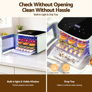 Devanti Food Dehydrator Machine 5 Tray Mini Fruit Dryer Maker Green