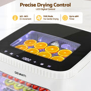 Devanti Food Dehydrator Machine 5 Tray Mini Fruit Dryer Maker White